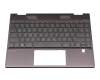 Tastatur inkl. Topcase DE (deutsch) grau/grau mit Backlight original für HP Envy x360 13-ar0100