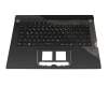 Tastatur inkl. Topcase DE (deutsch) schwarz/schwarz/transparent/grau mit Backlight original für Asus ROG Strix SCAR 15 G533QR