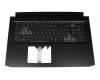 Tastatur inkl. Topcase UA (ukrainisch) schwarz/weiß/schwarz mit Backlight original für Acer Nitro 5 AN517-41