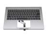 Tastatur inkl. Topcase DE (deutsch) silber/silber mit Backlight original für Acer RS (AP714-51GT)