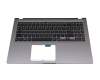 Tastatur inkl. Topcase DE (deutsch) schwarz/grau (SD) original für Asus F1500EA