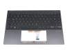 Tastatur inkl. Topcase DE (deutsch) grau/grau mit Backlight original für Asus ZenBook 13 UX325EA
