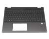 490.0GC07.AP00 Original HP Tastatur inkl. Topcase CH (schweiz) schwarz/schwarz mit Backlight