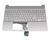 Tastatur inkl. Topcase DE (deutsch) silber/silber original für HP 15s-fq4000