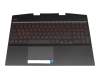 Tastatur inkl. Topcase DE (deutsch) schwarz/schwarz mit Backlight original für HP Omen 15-dh1000
