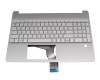 Tastatur inkl. Topcase DE (deutsch) silber/silber original für HP 15s-fq5000