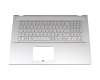 Tastatur inkl. Topcase DE (deutsch) silber/silber original für Asus VivoBook 17 X712EA