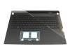 90NR08L2-R31GE0 Original Asus Tastatur inkl. Topcase DE (deutsch) schwarz/schwarz/transparent/grau mit Backlight