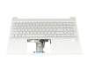 N02261-041 Original HP Tastatur inkl. Topcase DE (deutsch) silber/silber mit Backlight