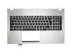 Tastatur inkl. Topcase DE (deutsch) schwarz/silber mit Backlight original für Asus N56DP