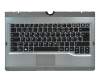 Tastatur inkl. Topcase DE (deutsch) schwarz/grau original für Fujitsu LifeBook T902