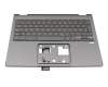11F12ED7601 Original Acer Tastatur inkl. Topcase DE (deutsch) dunkelgrau/grau