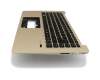 13N1-09A0701 Original Acer Tastatur inkl. Topcase DE (deutsch) schwarz/gold mit Backlight