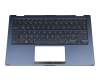 13N1-68A0P01 Original Asus Tastatur inkl. Topcase DE (deutsch) schwarz/blau mit Backlight