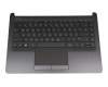 2B-AB208I610 Original HP Tastatur inkl. Topcase DE (deutsch) schwarz/schwarz