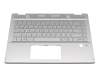 2H-BBJGMW63411 Original HP Tastatur inkl. Topcase DE (deutsch) silber/silber mit Backlight