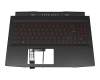 307581C211 Original MSI Tastatur inkl. Topcase DE (deutsch) schwarz/rot/schwarz mit Backlight