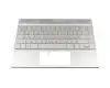 46M0EFCS0061 Original HP Tastatur inkl. Topcase DE (deutsch) silber/silber mit Backlight