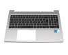 48X8QTATP40 Original HP Tastatur inkl. Topcase DE (deutsch) schwarz/silber mit Backlight