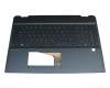 4AX38TATP80 Original HP Tastatur inkl. Topcase DE (deutsch) schwarz/blau mit Backlight