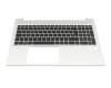 4BX8QTATP40 HP Tastatur inkl. Topcase DE (deutsch) schwarz/silber mit Backlight