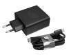 USB-C Netzteil 65,0 Watt EU Wallplug kleine Bauform inkl. USB-C zu USB-C Kabel original inkl. Ladekabel für Asus ROG Phone 6D Ultimate (AI2203)