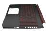 5861916200010 Original Acer Tastatur inkl. Topcase DE (deutsch) schwarz/schwarz/rot mit Backlight