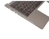 5CB0N67829 Original Lenovo Tastatur inkl. Topcase DE (deutsch) grau/silber mit Backlight