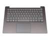 5CB0R11734 Original Lenovo Tastatur inkl. Topcase DE (deutsch) grau/grau mit Backlight (fingerprint)