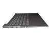 5CB0R11734 Original Lenovo Tastatur inkl. Topcase DE (deutsch) grau/grau mit Backlight (fingerprint)