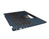 5CB1C66543 Original Lenovo Tastatur inkl. Topcase DE (deutsch) dunkelgrau/blau mit Backlight blau