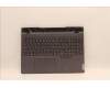Lenovo 5CB1H68486 C-Cover with keyboard, Belgian, Storm Grey, White Backlight, UK