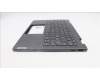 Lenovo 5CB1L47261 C-Abdeckung mit Tastatur, Italienisch, sturmgrau, Fingerabdruckleser