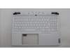 Lenovo 5CB1L83647 C-Cover with keyboard, Spanish, White, RGB Backlight, UK
