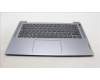 Lenovo 5CB1M46366 C-Cover with keyboard, Spanish, Arctic Grey, Fingerprint, UK