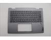 Lenovo 5CB1N61345 C-Cover with keyboard, Belgian, Luna Grey, w/Grey Keycaps, UK