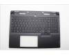 Lenovo 5CB1N61442 C-Cover with keyboard, French, Eclipse Black, White Backlight, US
