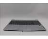 Lenovo 5CB1N65013 C-Cover with keyboard, UK English, Cloud Grey, Backlight, Fingerprint, UK