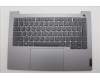 Lenovo 5CB1P01343 C-Cover with keyboard, Italian, Arctic Grey, Non-Backlight, UK