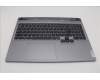 Lenovo 5CB1P55279 C-Cover with keyboard, Nordic, Luna Grey, Backlight, UK
