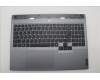 Lenovo 5CB1P55697 C-Cover with keyboard, USA English, Luna Grey, RGB Backlight, US