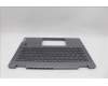 Lenovo 5CB1P74328 C-Cover with keyboard, Italian, Luna Grey, FingerPrint, UK