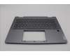 Lenovo 5CB1P74332 C-Cover with keyboard, Portuguese, Luna Grey, FingerPrint, UK