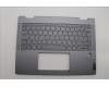 Lenovo 5CB1P74339 C-Cover with keyboard, German, Luna Grey, Fingerprint, UK