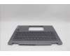 Lenovo 5CB1P74347 C-Cover with keyboard, Belgian, Luna Grey, FingerPrint, UK