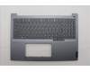 Lenovo 5CB1P85706 C-Cover with keyboard, Hungarian, Luna Grey, FingerPrint, UK