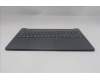 Lenovo 5CB1R35637 C-Cover with keyboard, Spanish, Luna Grey, Backlight, UK