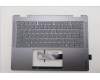 Lenovo 5CB1R61224 C-Cover with keyboard, Italian, Luna Grey, FingerPrint, Puresight Logo, UK