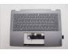 Lenovo 5CB1R61261 C-Cover with keyboard, Norwegian, Luna Grey, Non-FingerPrint, Puresight Logo, UK