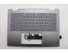 Lenovo 5CB1R61262 C-Cover with keyboard, Portuguese, Luna Grey, Non-FingerPrint, Puresight Logo, UK